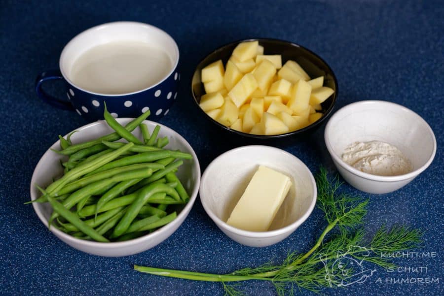 Polévka ze zelených fazolek - ingredience