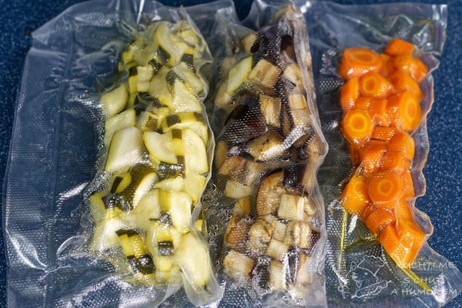 Zelenina připravená metodou sous vide - takto vypadá zelenina po uvaření