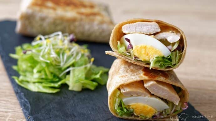 Wrap kuřecím masem a vejci - vynikající rychlá dobrota