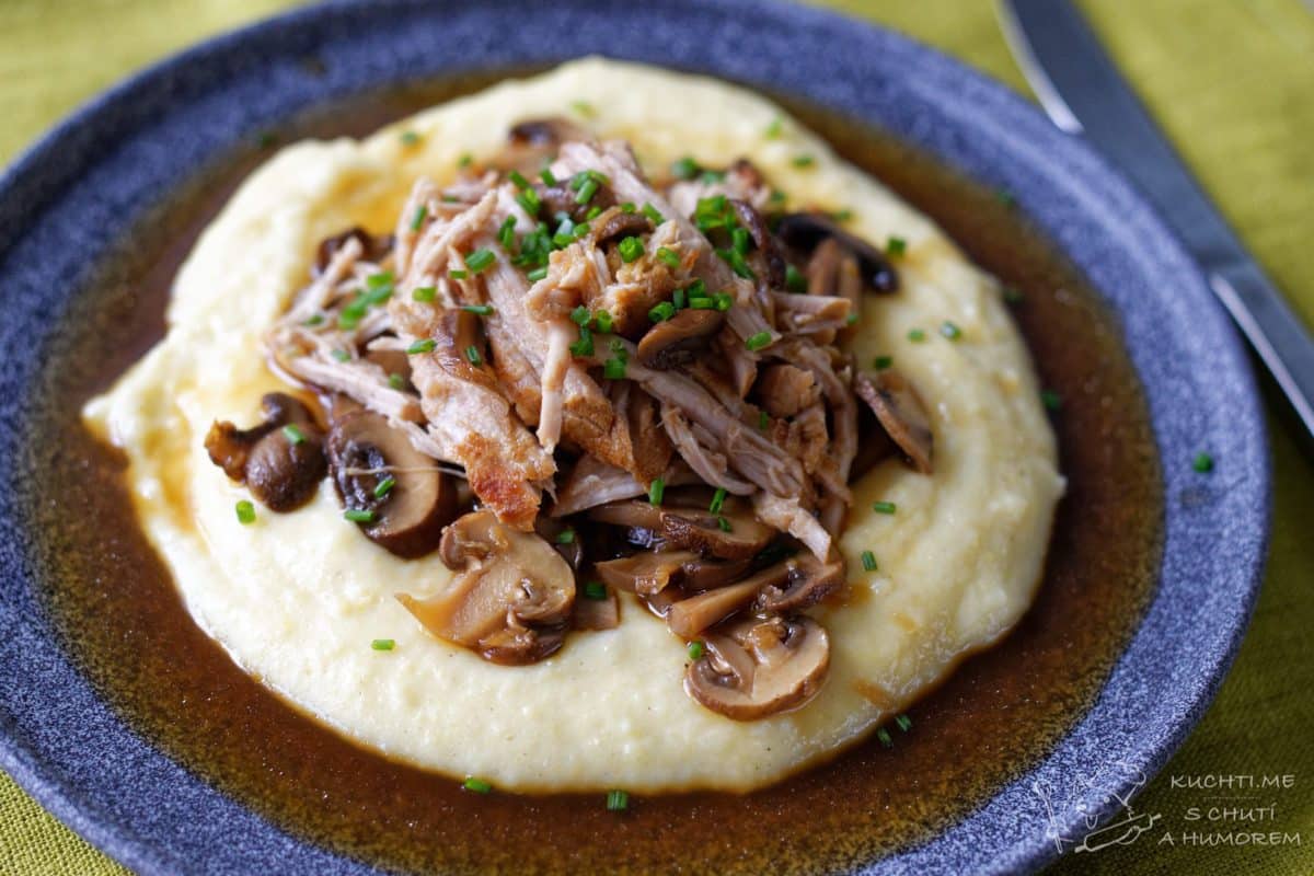 Hlavní fotka k receptu Trhané vepřové s houbami